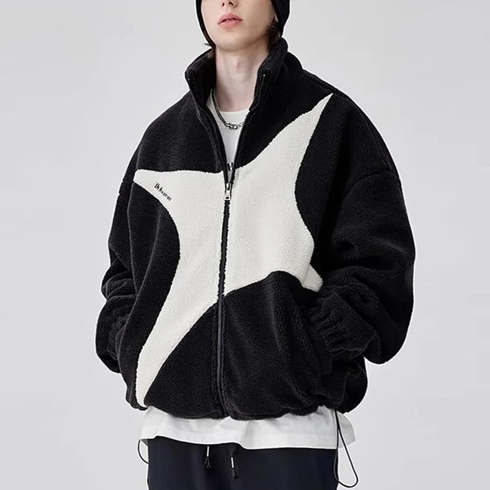 ז'קט חורפי Lamb Wool בסגנון וינטג'